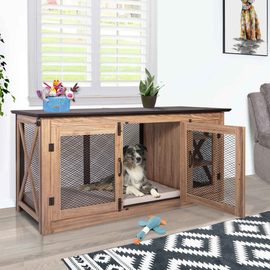 Cooper Dog Crate Light Walnut