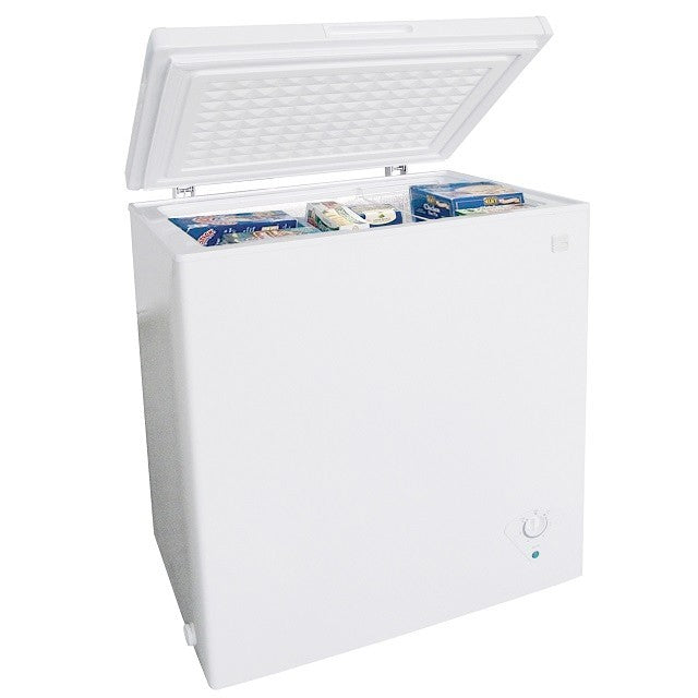Chest Freezer 5.1 Cubic Feet, Deep Freezer, Removable Basket, Adjustables