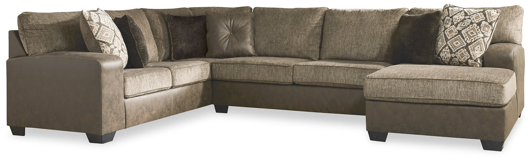 Abalone 3-Piece Sectional with Chaise Rent Wise Rent To Own Jacksonville, Florida