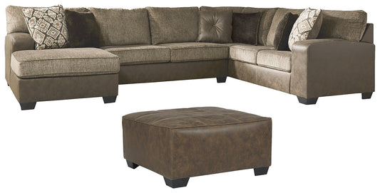 Abalone 3-Piece Sectional with Ottoman Rent Wise Rent To Own Jacksonville, Florida
