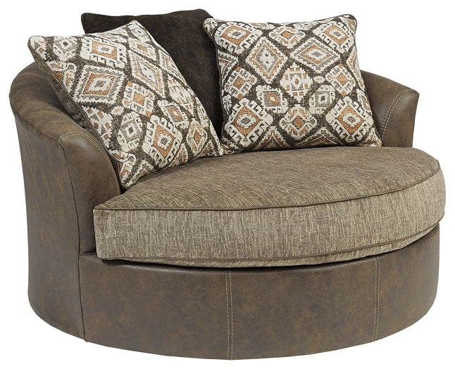 Abalone Oversized Swivel Accent Chair Rent Wise Rent To Own Jacksonville, Florida