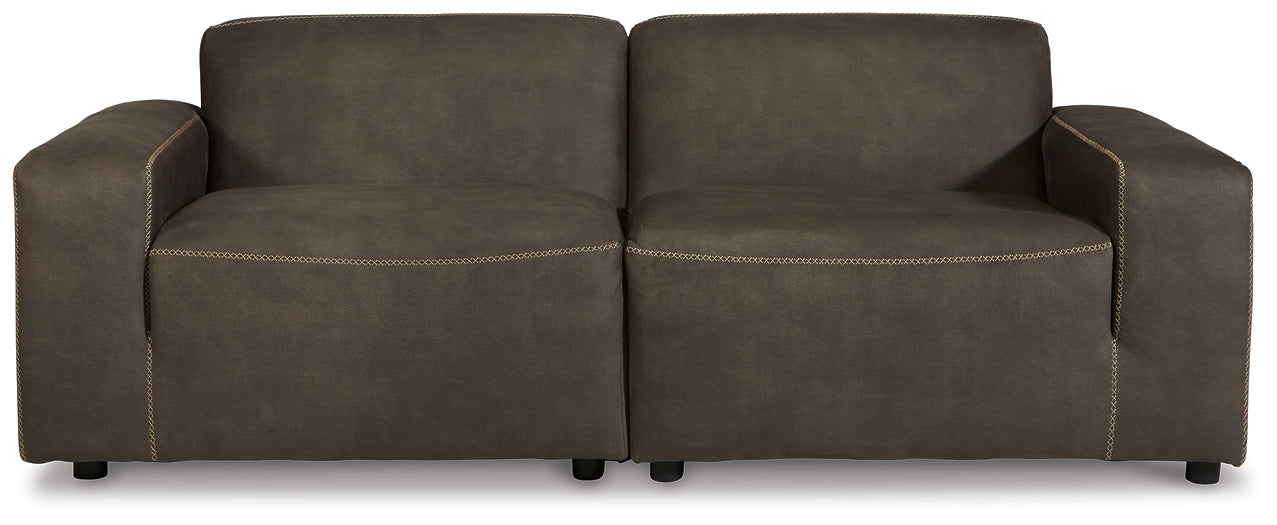Allena 2-Piece Sectional Loveseat Rent Wise Rent To Own Jacksonville, Florida