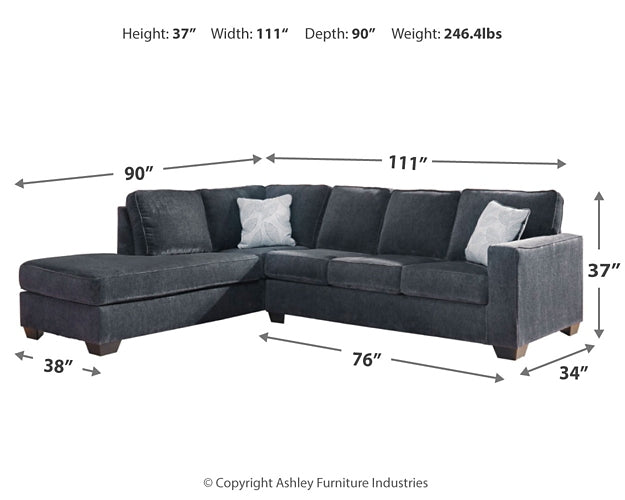 Altari 2-Piece Sectional with Chaise Rent Wise Rent To Own Jacksonville, Florida