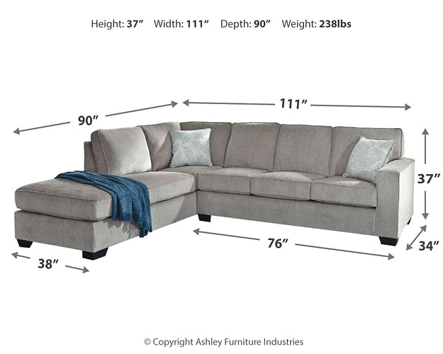 Altari 2-Piece Sectional with Chaise Rent Wise Rent To Own Jacksonville, Florida