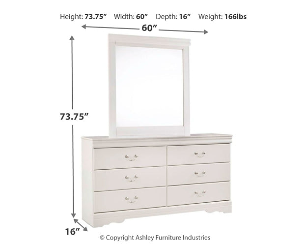 Anarasia Queen Sleigh Bed with Mirrored Dresser and Nightstand Rent Wise Rent To Own Jacksonville, Florida