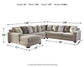 Ardsley 4-Piece Sectional with Chaise Rent Wise Rent To Own Jacksonville, Florida