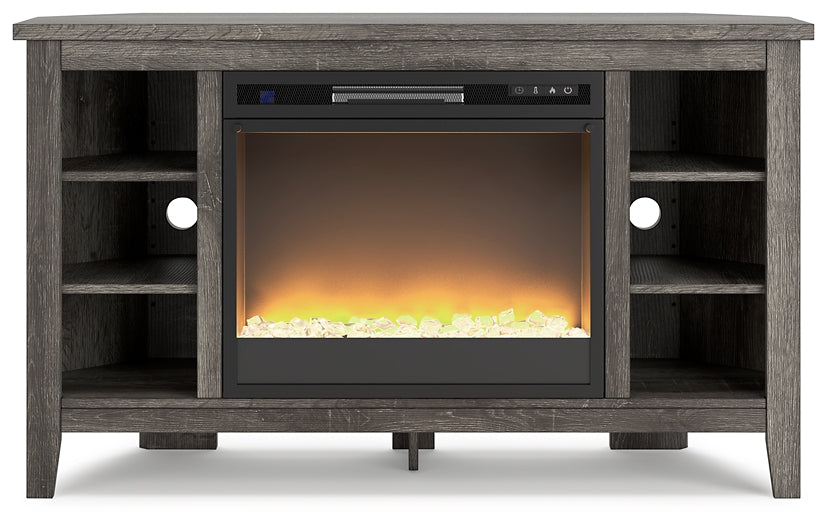 Arlenbry Corner TV Stand with Electric Fireplace Rent Wise Rent To Own Jacksonville, Florida