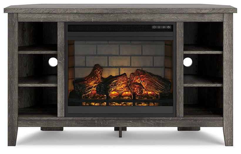 Arlenbry Corner TV Stand with Electric Fireplace Rent Wise Rent To Own Jacksonville, Florida