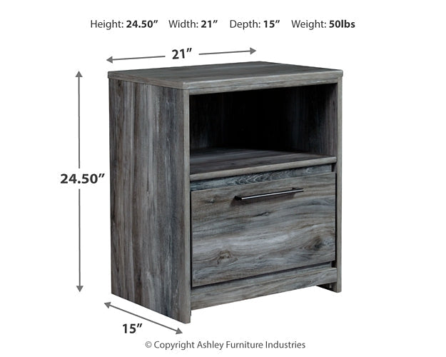 Baystorm One Drawer Night Stand Rent Wise Rent To Own Jacksonville, Florida