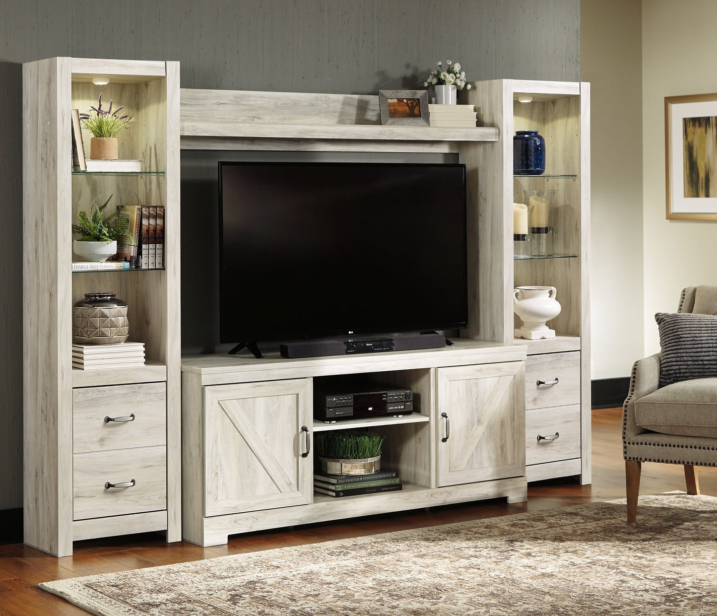 Bellaby 4-Piece Entertainment Center Rent Wise Rent To Own Jacksonville, Florida