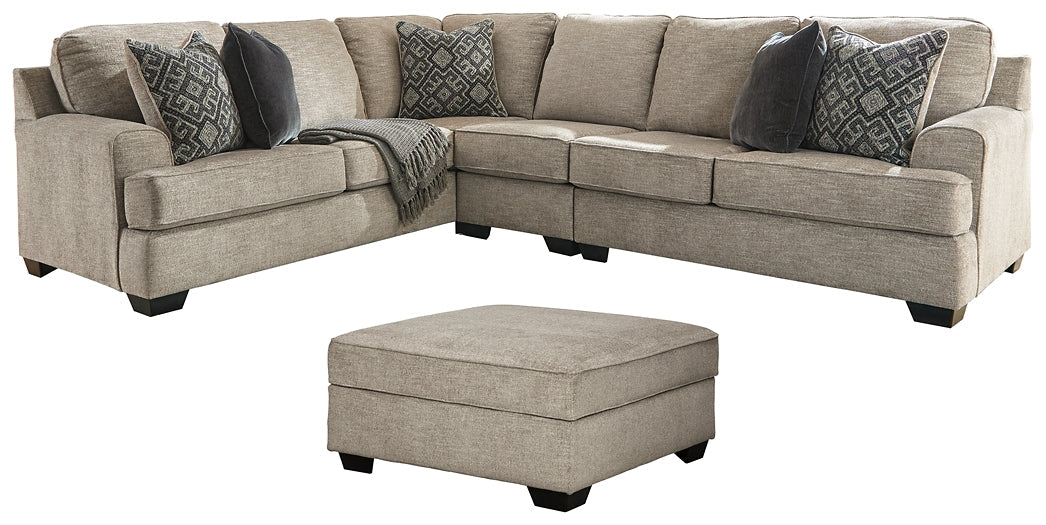 Bovarian 3-Piece Sectional with Ottoman Rent Wise Rent To Own Jacksonville, Florida