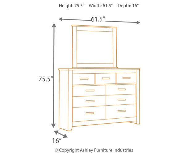 Brinxton Dresser and Mirror Rent Wise Rent To Own Jacksonville, Florida