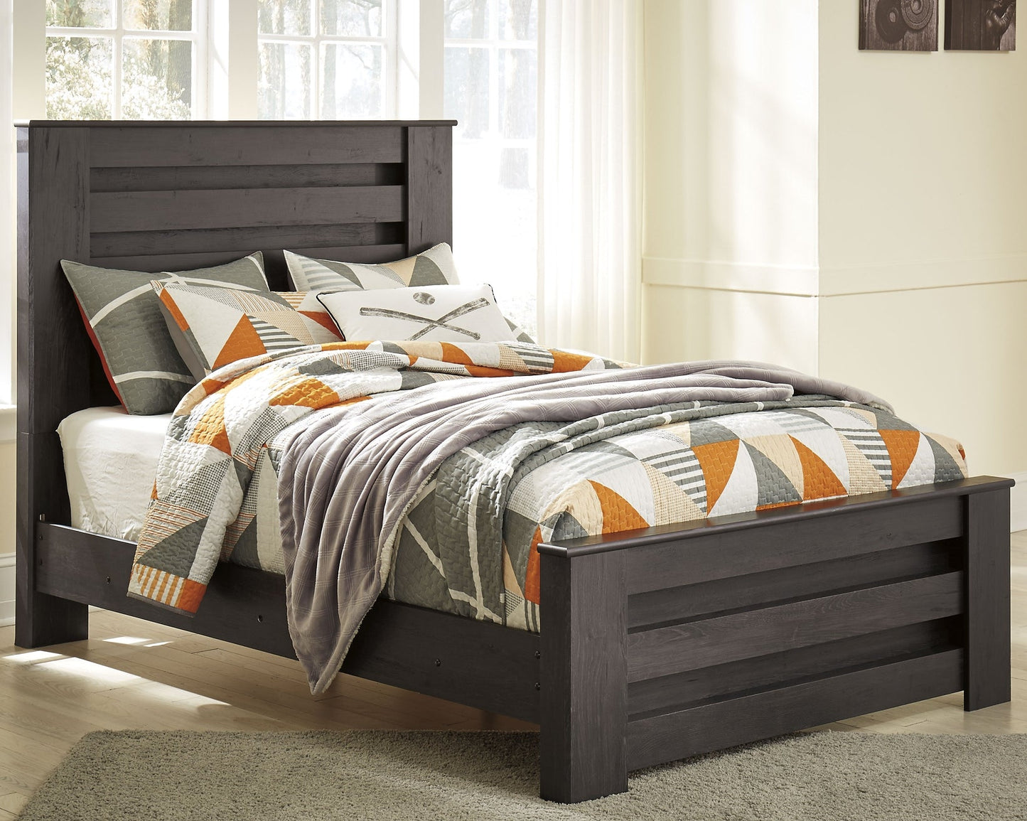Brinxton Full Panel Bed with Nightstand Rent Wise Rent To Own Jacksonville, Florida
