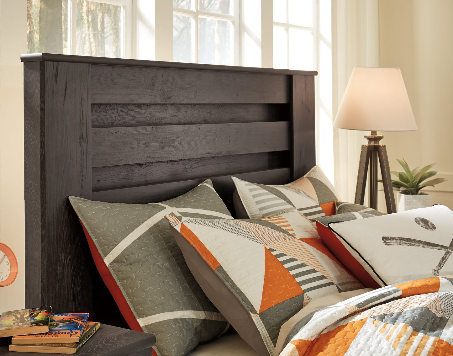 Brinxton Full Panel Headboard with Mirrored Dresser, Chest and Nightstand Rent Wise Rent To Own Jacksonville, Florida