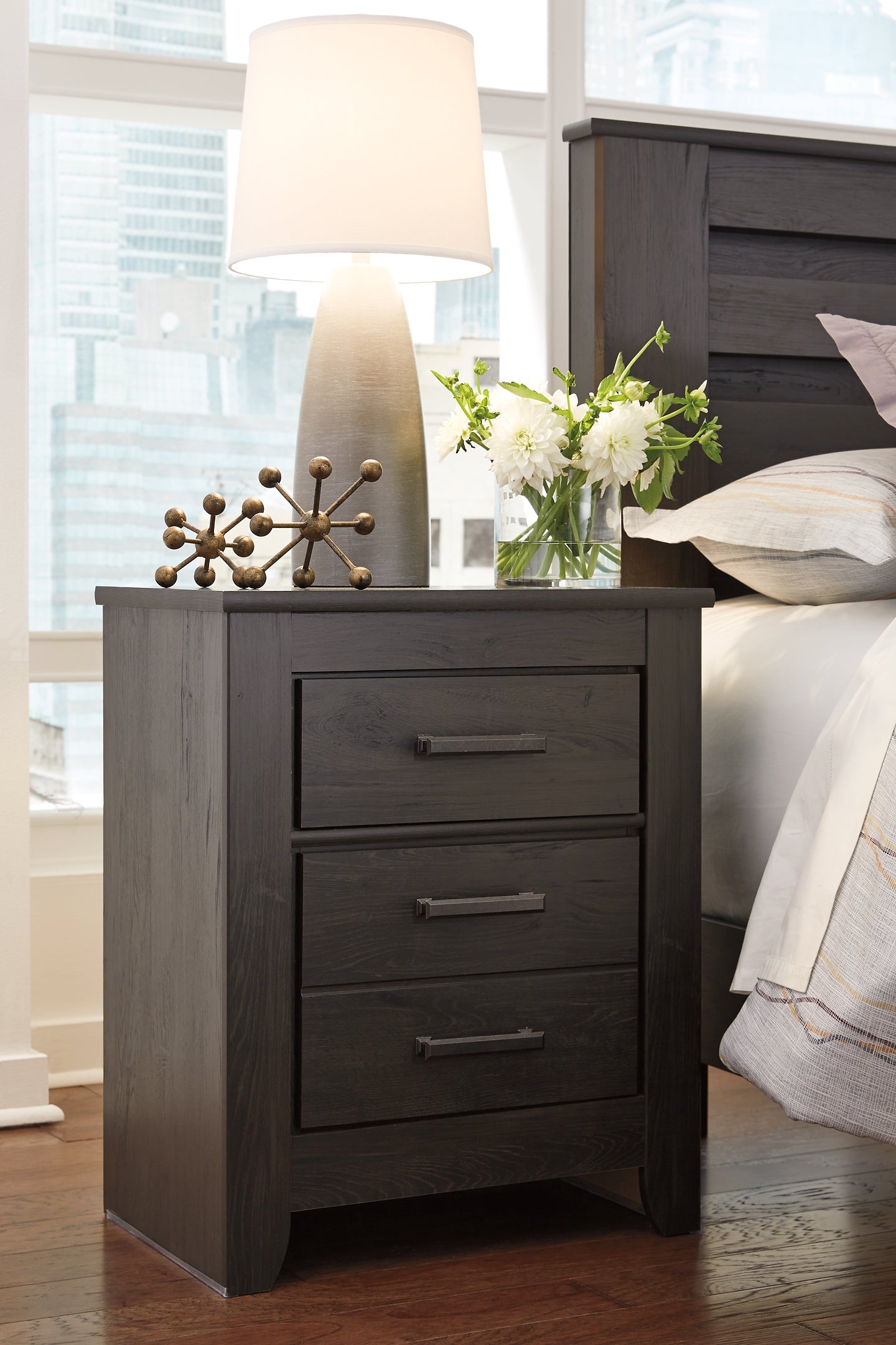 Brinxton Full Panel Headboard with Mirrored Dresser, Chest and Nightstand Rent Wise Rent To Own Jacksonville, Florida