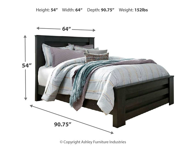 Brinxton Queen/Full Panel Headboard with Mirrored Dresser and Chest Rent Wise Rent To Own Jacksonville, Florida