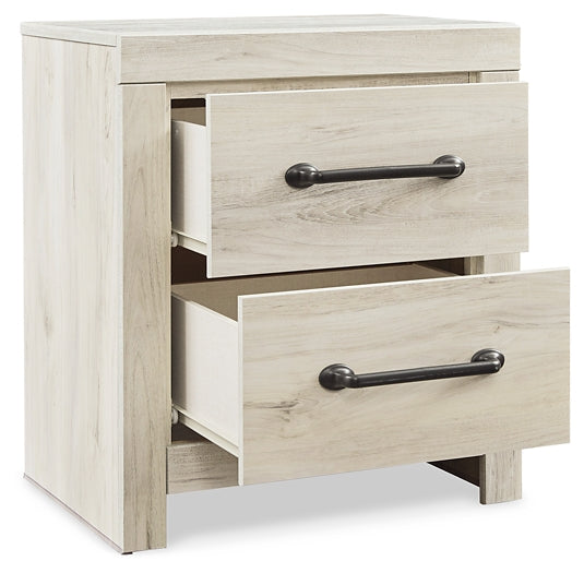 Cambeck King Panel Bed with 2 Storage Drawers with Mirrored Dresser and Nightstand Rent Wise Rent To Own Jacksonville, Florida