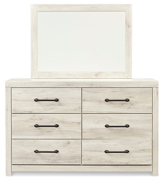 Cambeck King Panel Bed with Mirrored Dresser and 2 Nightstands Rent Wise Rent To Own Jacksonville, Florida