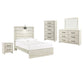 Cambeck Queen Panel Bed with Mirrored Dresser, Chest and Nightstand Rent Wise Rent To Own Jacksonville, Florida