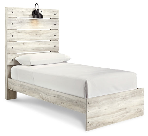 Cambeck Twin Panel Bed with Mirrored Dresser Rent Wise Rent To Own Jacksonville, Florida