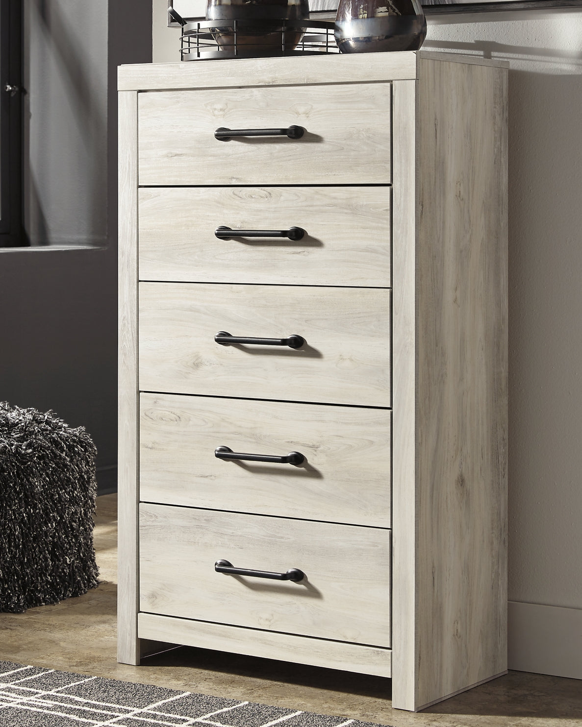Cambeck Twin Panel Bed with Mirrored Dresser and Chest Rent Wise Rent To Own Jacksonville, Florida