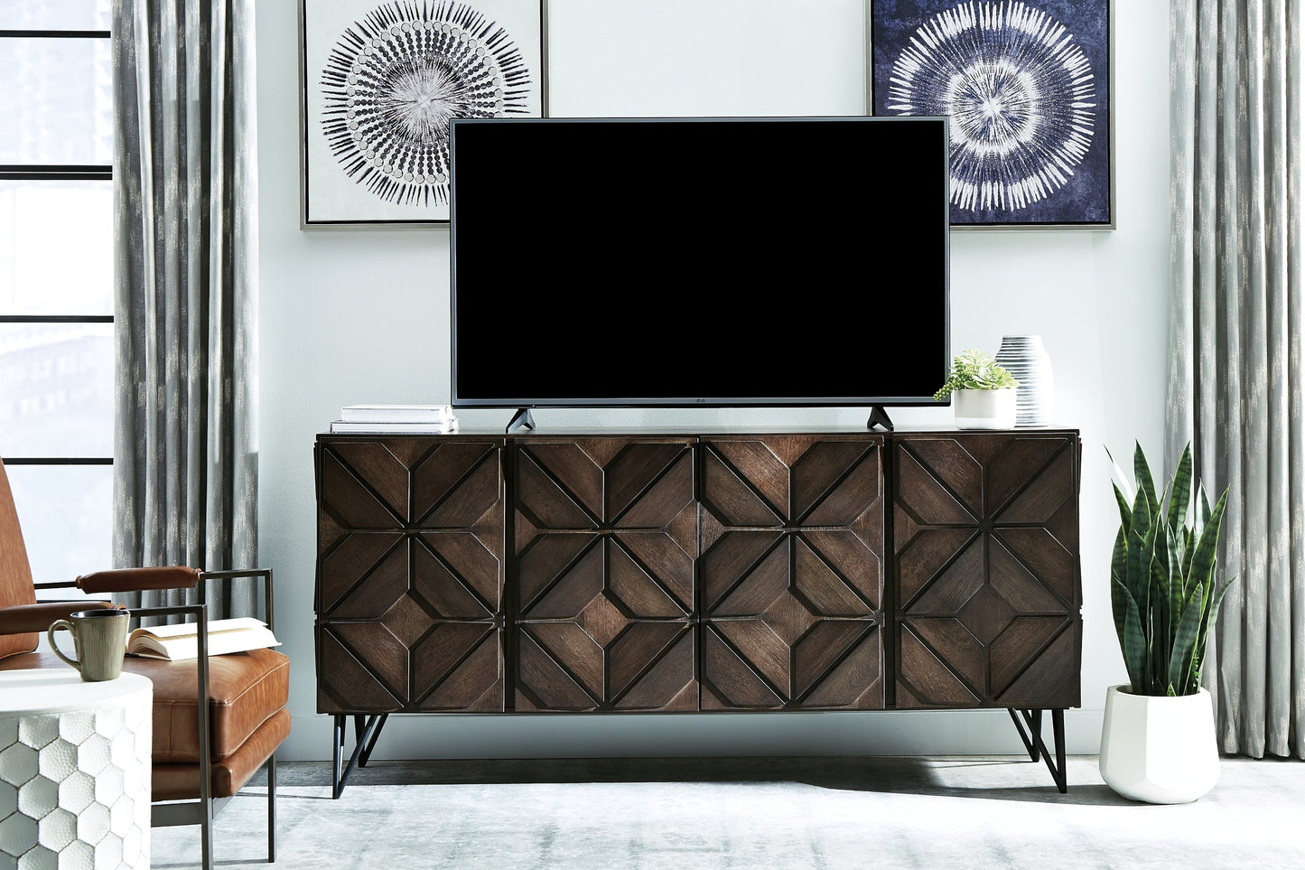 Chasinfield Extra Large TV Stand Rent Wise Rent To Own Jacksonville, Florida