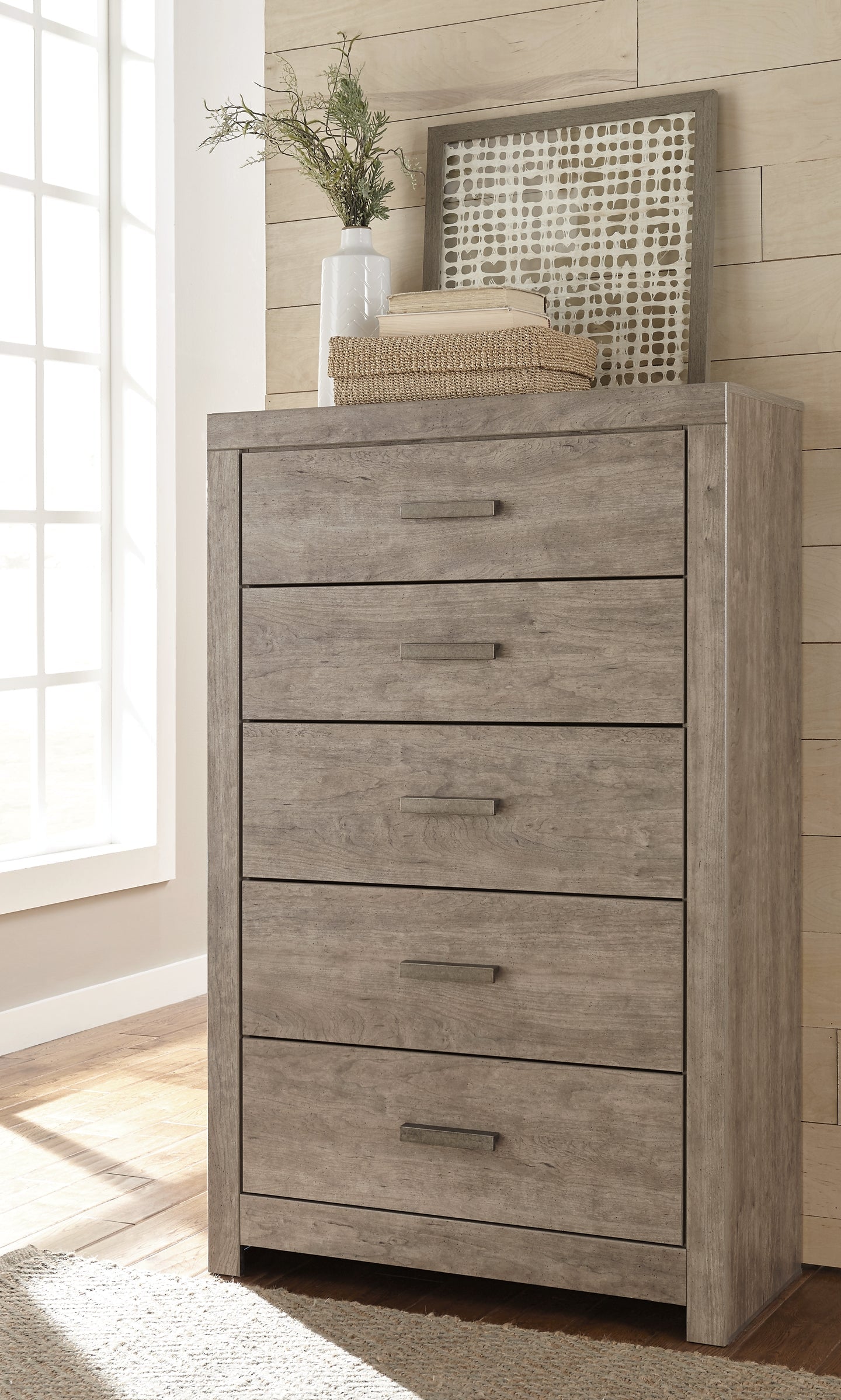 Culverbach Full Panel Bed with Mirrored Dresser, Chest and Nightstand Rent Wise Rent To Own Jacksonville, Florida