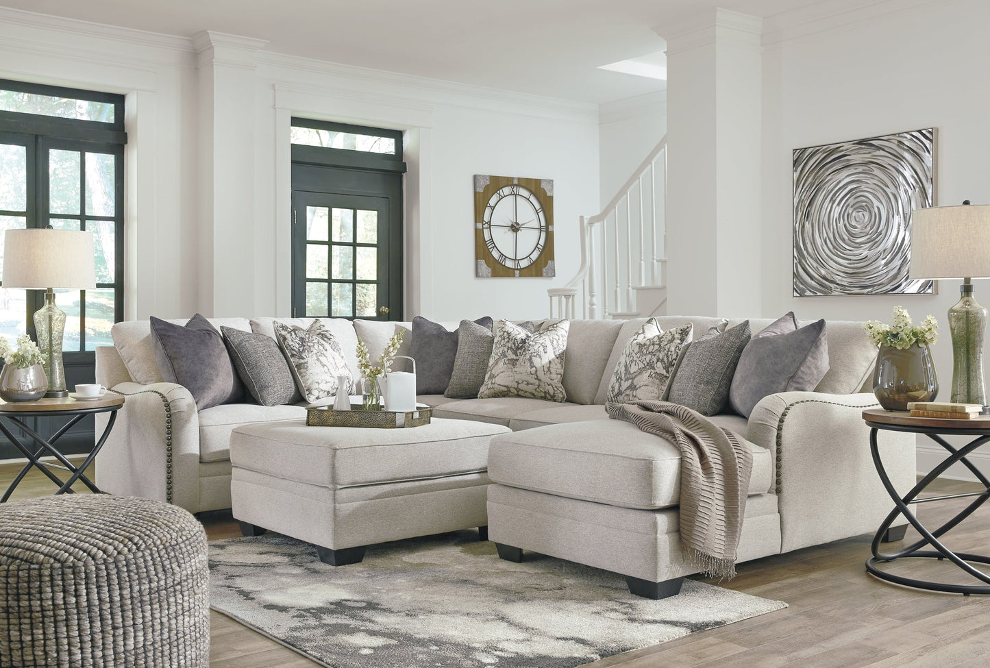 Dellara 4-Piece Sectional with Chaise Rent Wise Rent To Own Jacksonville, Florida
