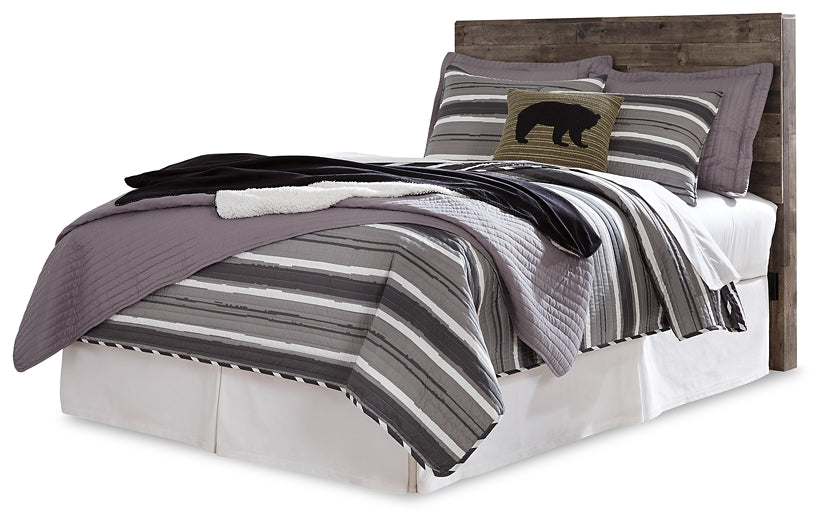 Derekson Full Panel Headboard with Mirrored Dresser and 2 Nightstands Rent Wise Rent To Own Jacksonville, Florida