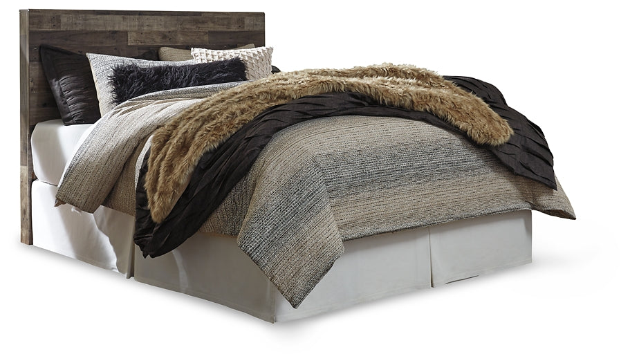 Derekson Queen/Full Panel Headboard with Mirrored Dresser, Chest and Nightstand Rent Wise Rent To Own Jacksonville, Florida