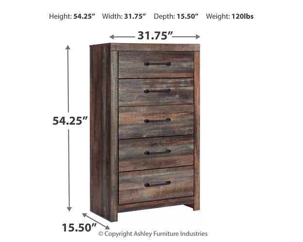 Drystan Five Drawer Chest Rent Wise Rent To Own Jacksonville, Florida