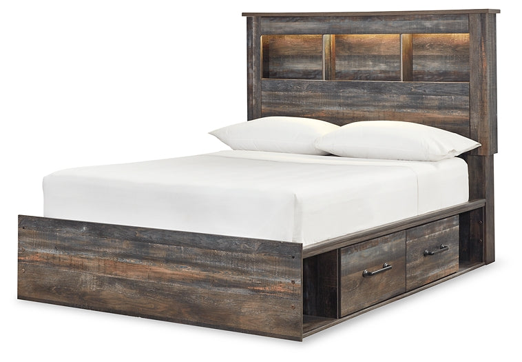 Drystan Full Bookcase Bed with 2 Storage Drawers with Mirrored Dresser, Chest and Nightstand Rent Wise Rent To Own Jacksonville, Florida