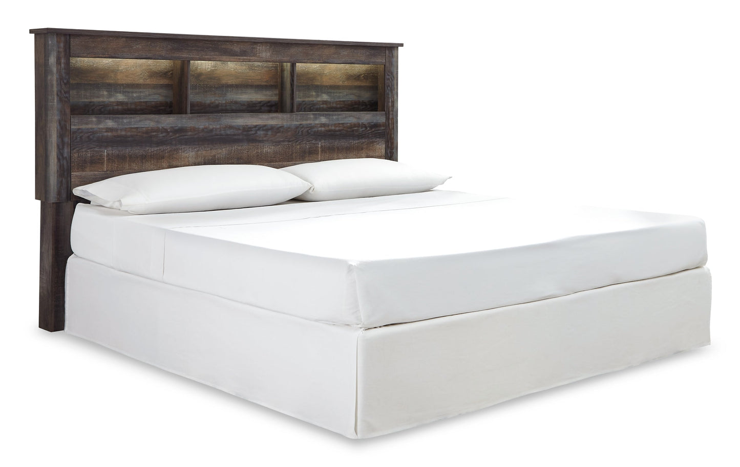Drystan King/California King Bookcase Headboard with Mirrored Dresser Rent Wise Rent To Own Jacksonville, Florida