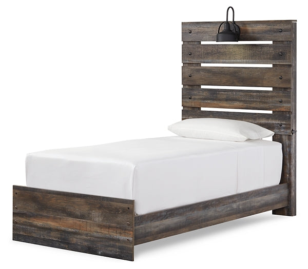 Drystan Twin Panel Bed with Mirrored Dresser and 2 Nightstands Rent Wise Rent To Own Jacksonville, Florida
