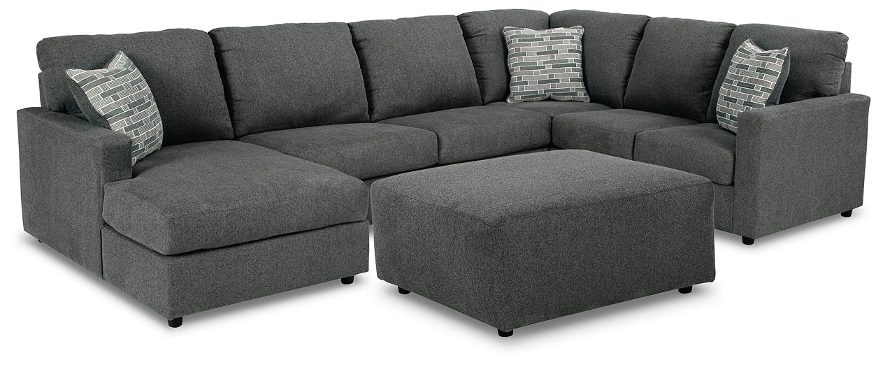 Edenfield 3-Piece Sectional with Ottoman Rent Wise Rent To Own Jacksonville, Florida