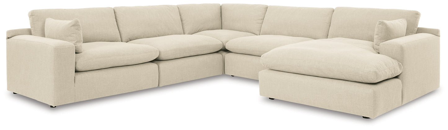 Elyza 5-Piece Sectional with Ottoman Rent Wise Rent To Own Jacksonville, Florida