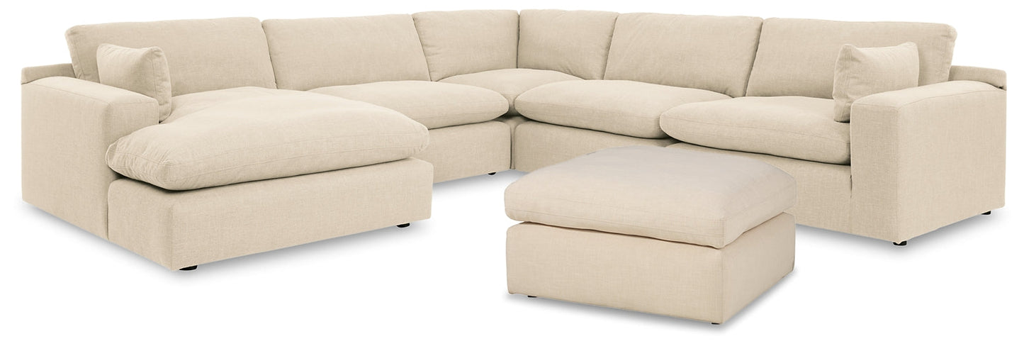 Elyza 5-Piece Sectional with Ottoman Rent Wise Rent To Own Jacksonville, Florida