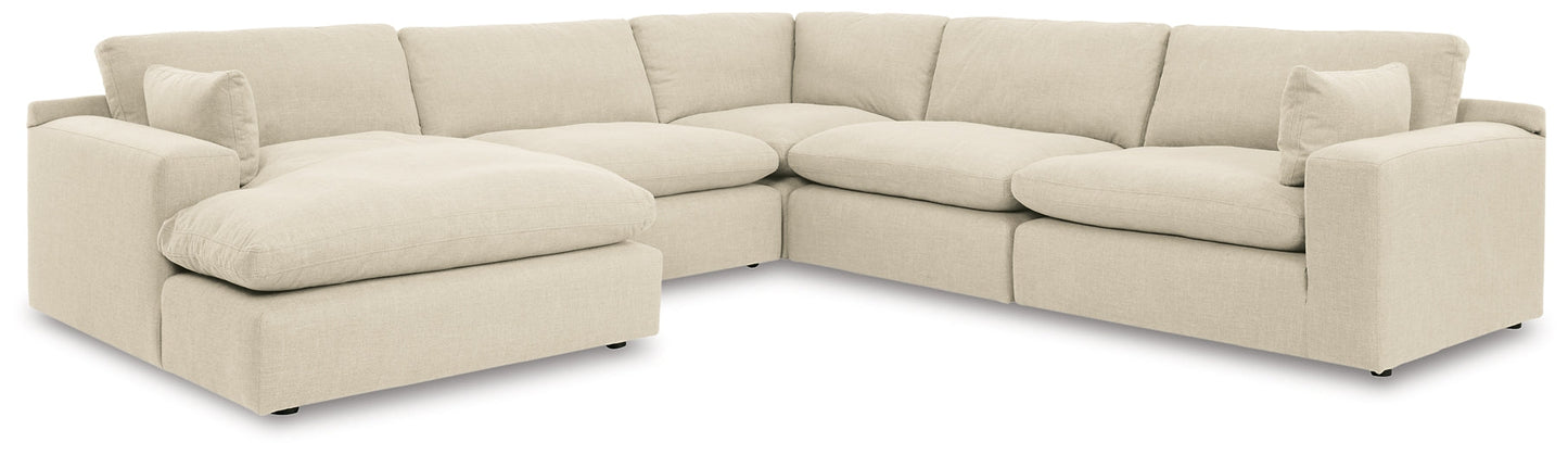 Elyza 5-Piece Sectional with Ottoman Rent Wise Rent To Own Jacksonville, Florida