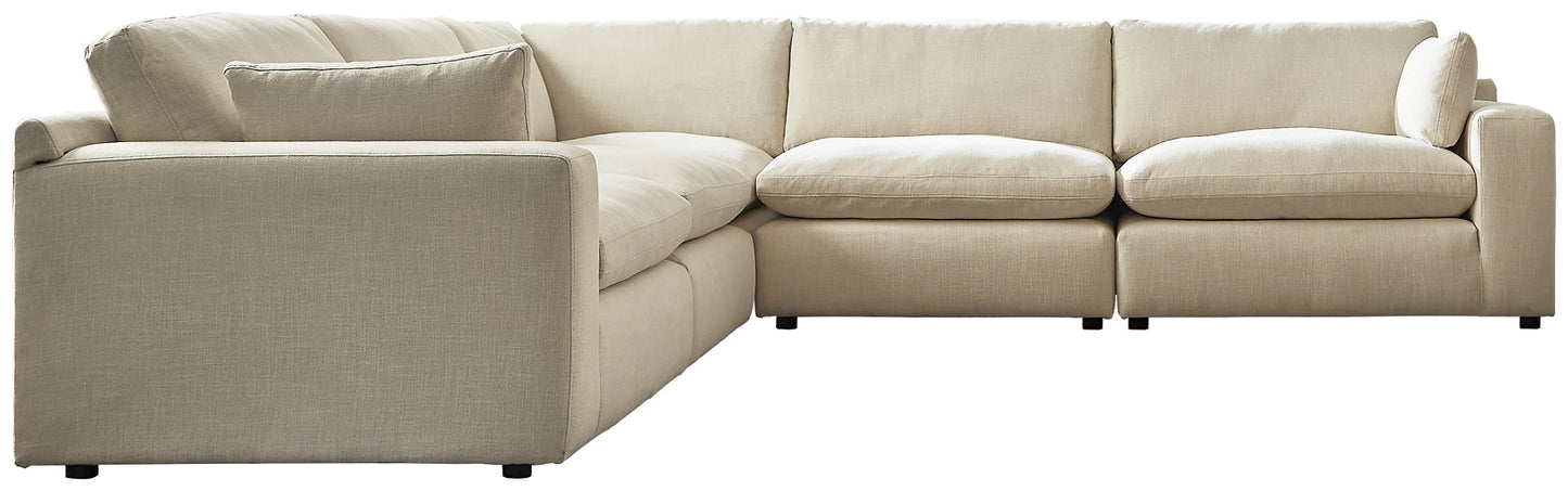 Elyza 5-Piece Sectional with Ottoman Rent Wise Rent To Own Jacksonville, Florida