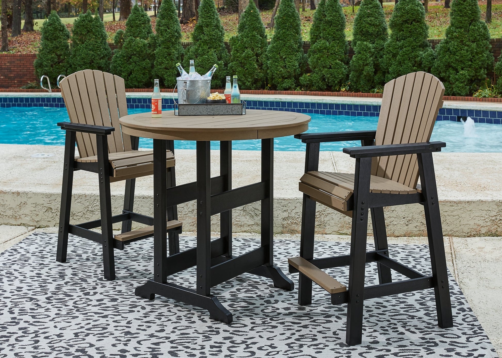 Fairen Trail Outdoor Bar Table and 2 Barstools Rent Wise Rent To Own Jacksonville, Florida