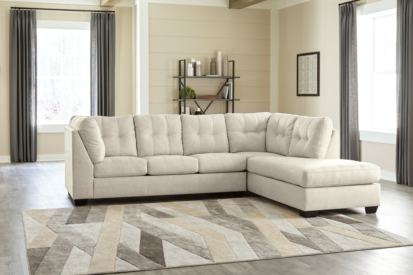 Falkirk 2-Piece Sectional with Ottoman Rent Wise Rent To Own Jacksonville, Florida