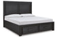 Foyland California King Panel Storage Bed with Mirrored Dresser, Chest and 2 Nightstands Rent Wise Rent To Own Jacksonville, Florida