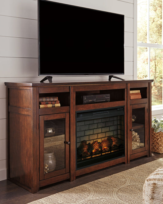 Harpan 72" TV Stand with Electric Fireplace Rent Wise Rent To Own Jacksonville, Florida
