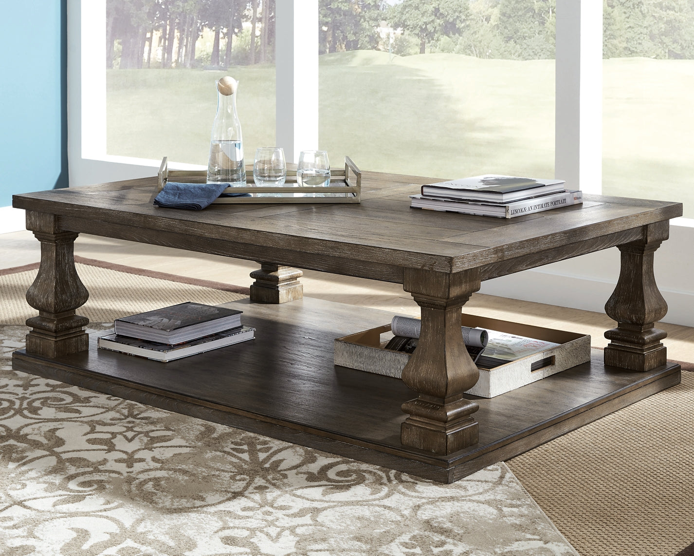 Johnelle Coffee Table with 1 End Table Rent Wise Rent To Own Jacksonville, Florida
