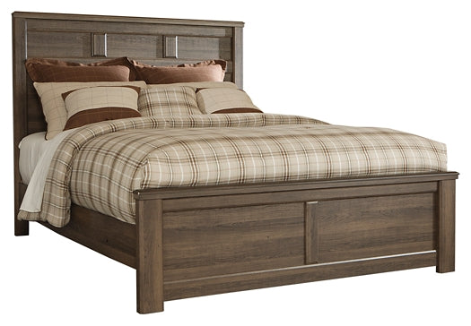 Juararo California King Panel Bed with Mirrored Dresser Rent Wise Rent To Own Jacksonville, Florida