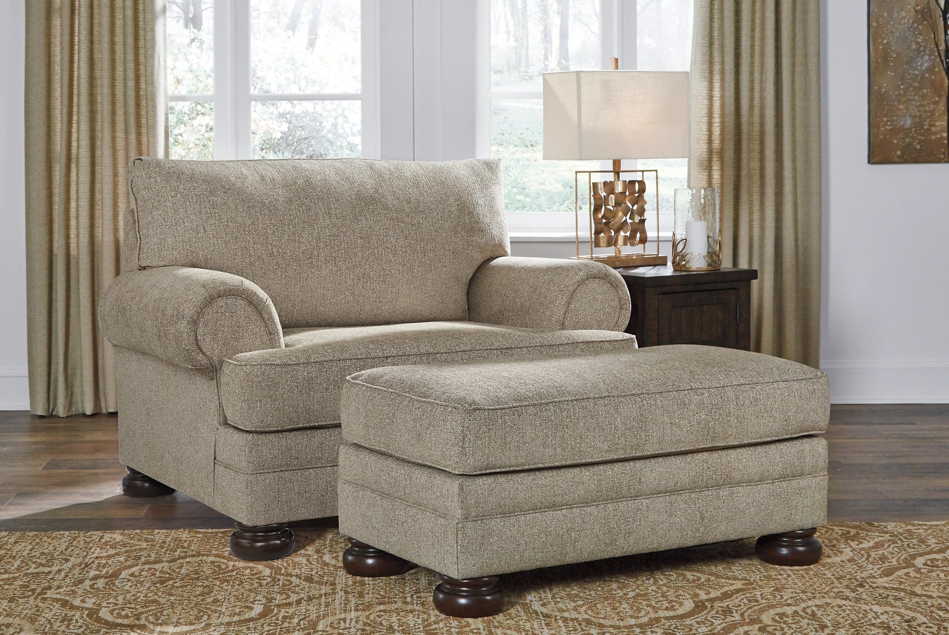 Kananwood Chair and Ottoman Rent Wise Rent To Own Jacksonville, Florida
