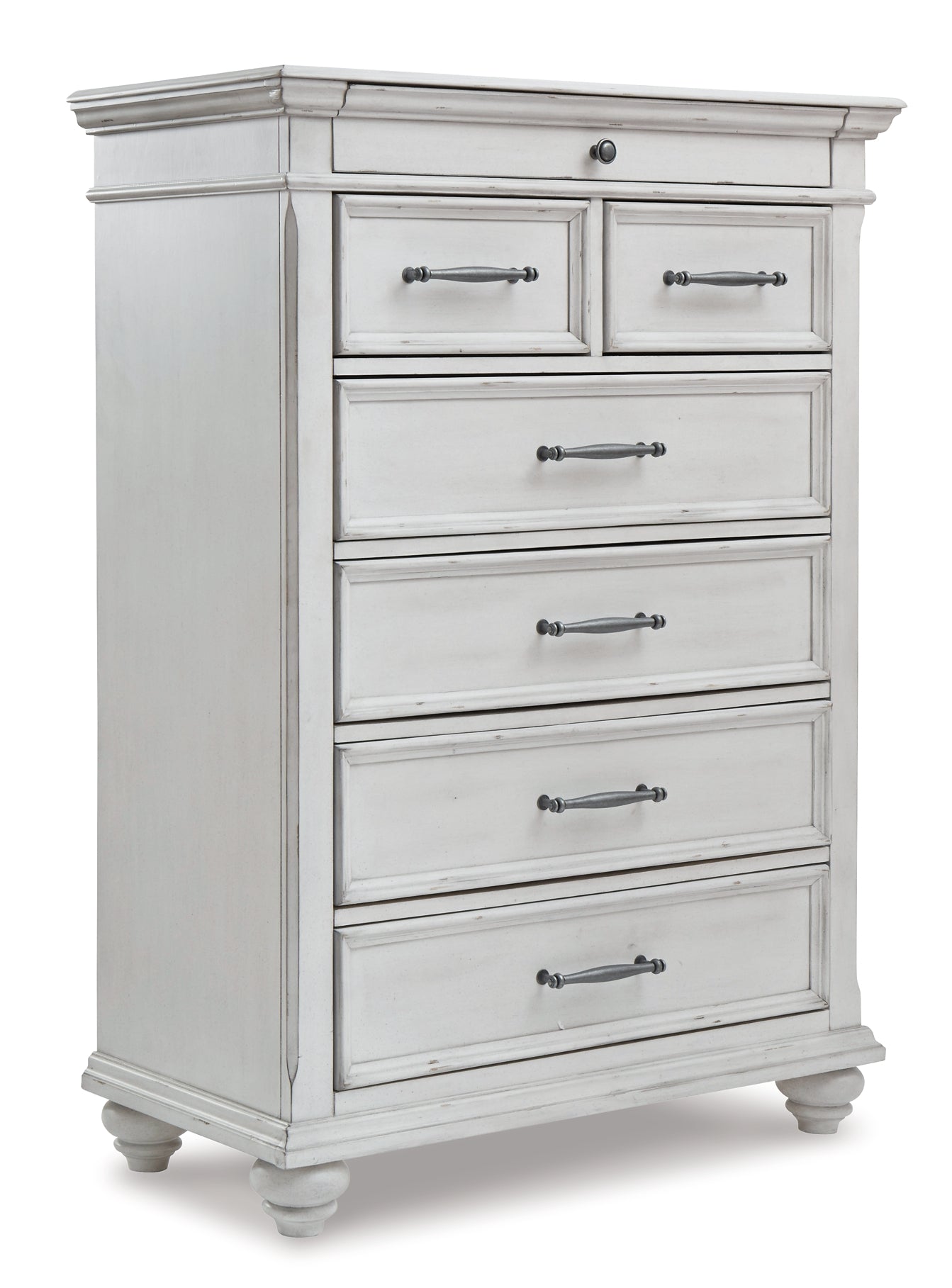 Kanwyn Queen Panel Bed with Mirrored Dresser, Chest and 2 Nightstands Rent Wise Rent To Own Jacksonville, Florida