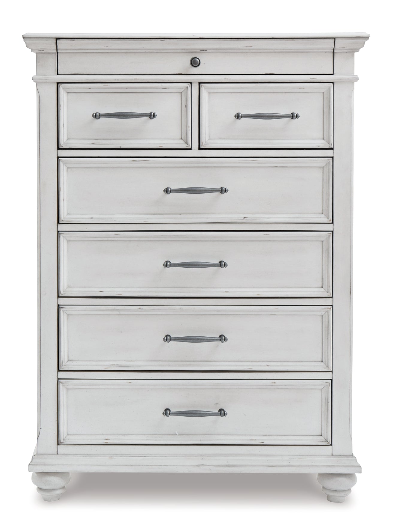 Kanwyn Queen Panel Bed with Mirrored Dresser, Chest and 2 Nightstands Rent Wise Rent To Own Jacksonville, Florida