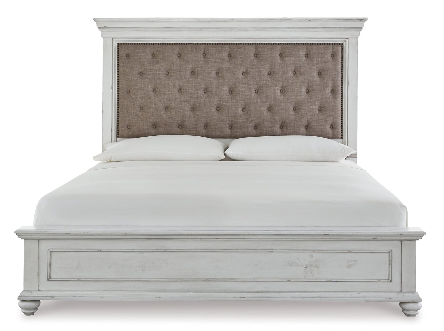 Kanwyn Queen Panel Bed with Mirrored Dresser, Chest and 2 Nightstands Rent Wise Rent To Own Jacksonville, Florida