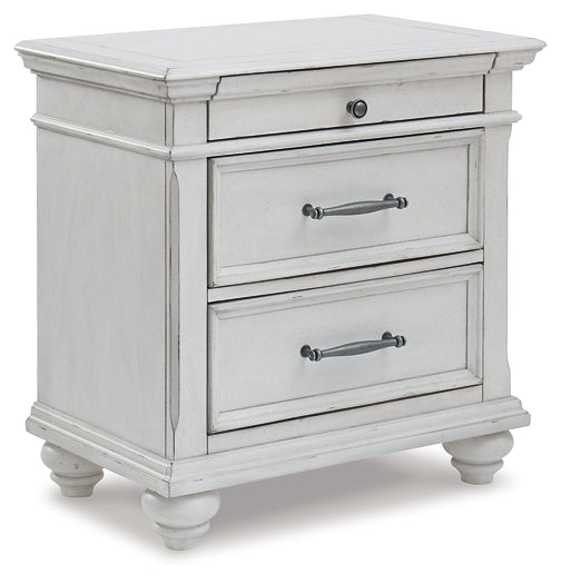 Kanwyn Queen Panel Bed with Mirrored Dresser and 2 Nightstands Rent Wise Rent To Own Jacksonville, Florida